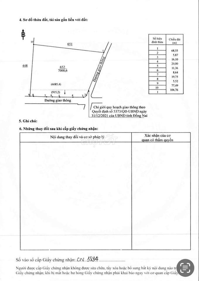 Đất Thổ Cư 2MT - Tp.Long Khánh