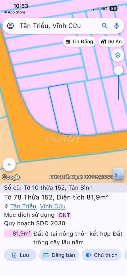 Chính chủ bán đất Hương Lộ 9 ngang 5.6M