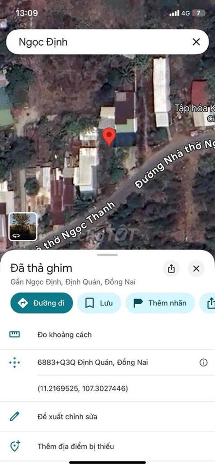 đất mặt tiền nhà thờ Ngọc Thanh