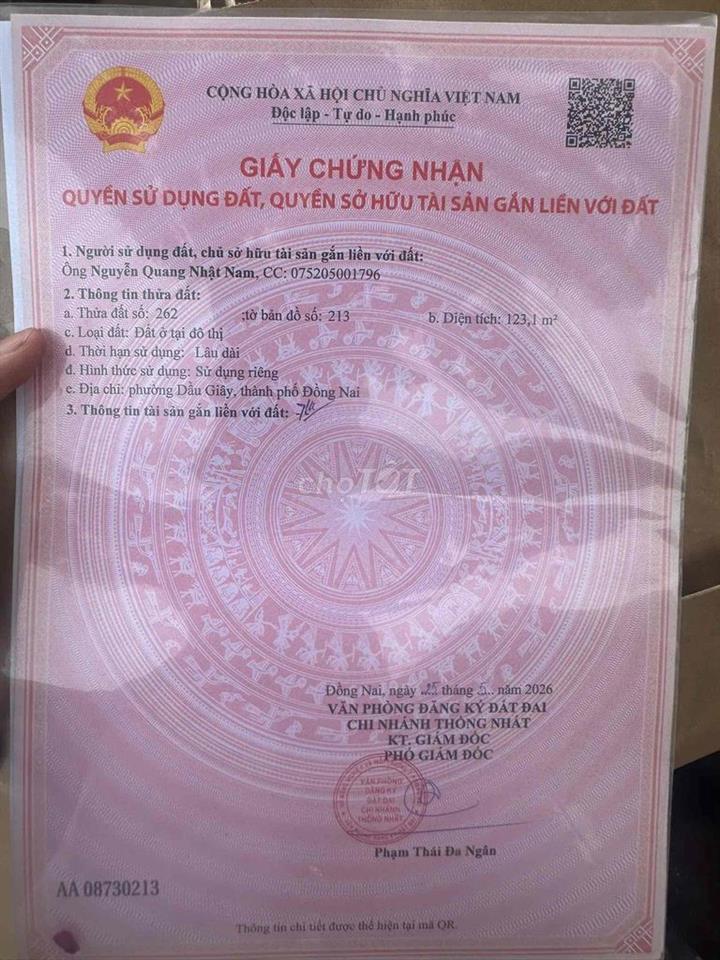 Kẹt tiền bán nhanh góc 2 mặt tiền đường nhựa, đối diện KCN Xuân Quế