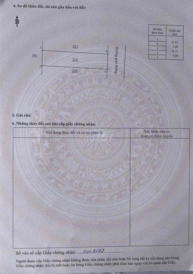 BÁN NHANH LÔ ĐẤT ĐỐI DIỆN KCN XUÂN QUẾ - SÔNG NHẠN, Giá Rẻ