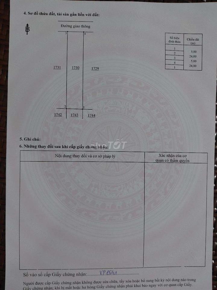 Chính chủ bán đất SHR 120m2