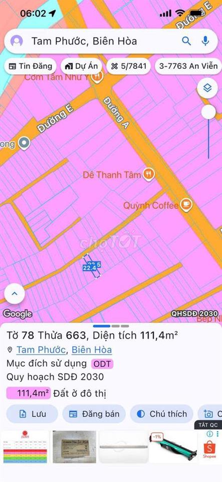 1 LÔ THỔ CƯ KHU DÂN CƯ NGAY GẦN CHỢ AN BÌNH