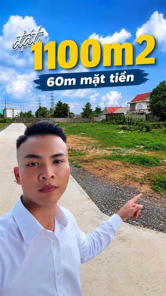 1100m2 sở hữu 60m mặt tiền đường bê tông 7m