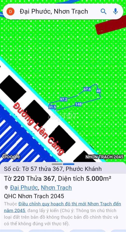 🔥 Bán Gấp 5.000m² Đất Mặt Tiền Đường Liên Cảng – Phước Khánh (Đại