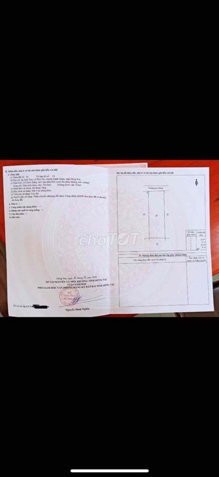 Cần bán đất full thổ cư.