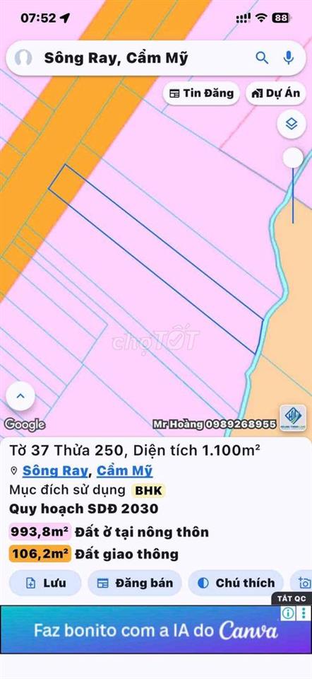 Đất Mặt Tiền 765B