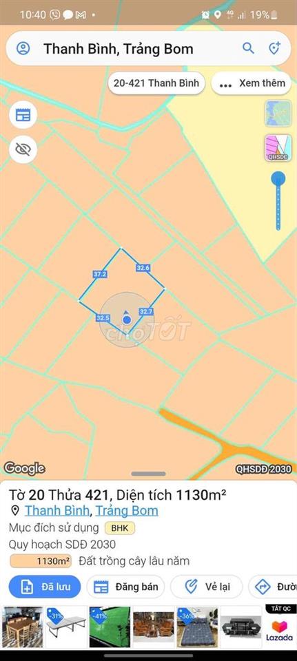 Đất Trồng Cây Lâu Năm Siêu rẻ Thanh Bình Trảng Bom Tp Đồng Nai