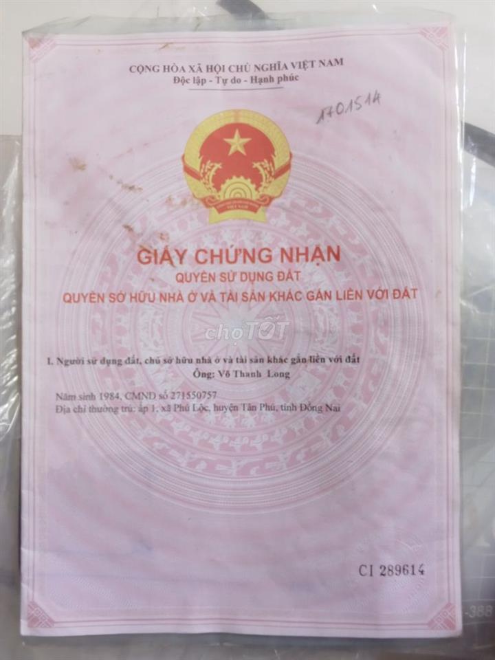 Đất Trồng Cây Lâu Năm, 1 Phần THỔ CƯ 