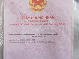 Đất Trồng Cây Lâu Năm, 1 Phần THỔ CƯ 