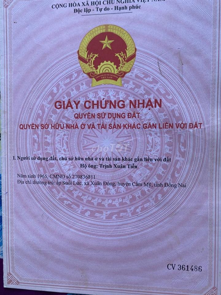 Bán Đất Lô Góc Ngã Tư 2 Mặt Tiền Đường Xuân Đông, Cẩm Mỹ
