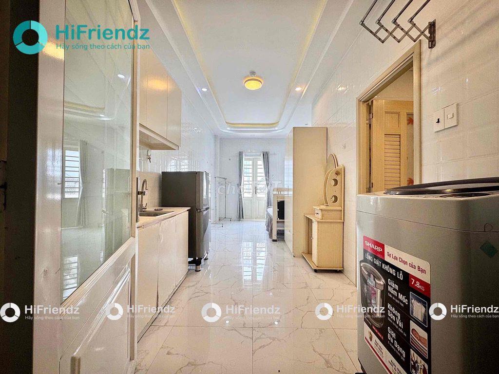 studio ban công full nội thất máy giặt riêng