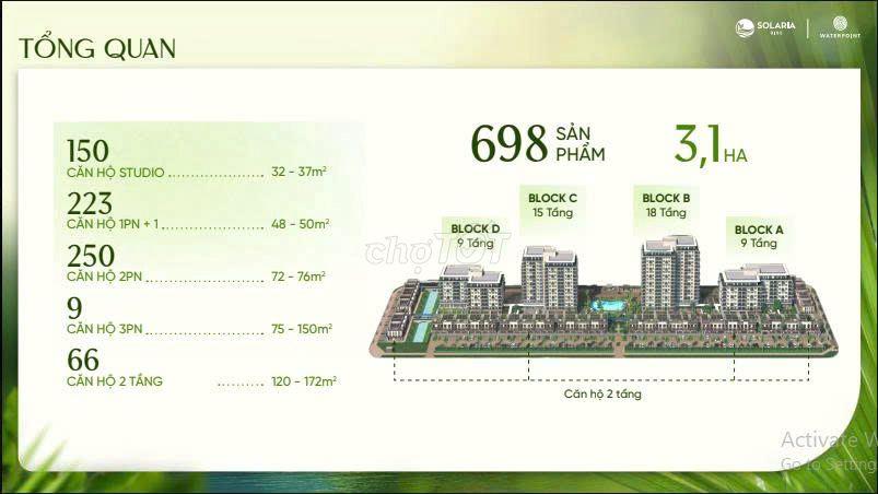 Solaria Rise Tổ hợp căn hộ nghỉ dưỡng ven sông chỉ 10% kí HĐMB.