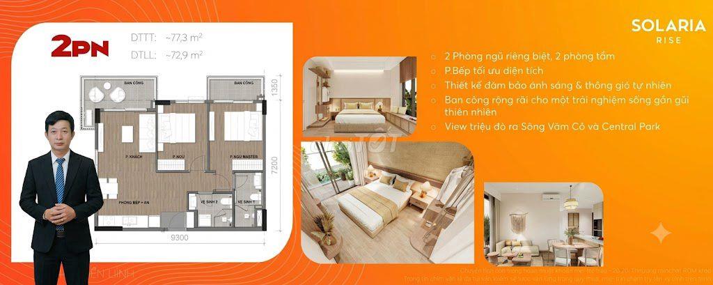 Solaria Rise Tổ hợp căn hộ nghỉ dưỡng ven sông chỉ 10% kí HĐMB.