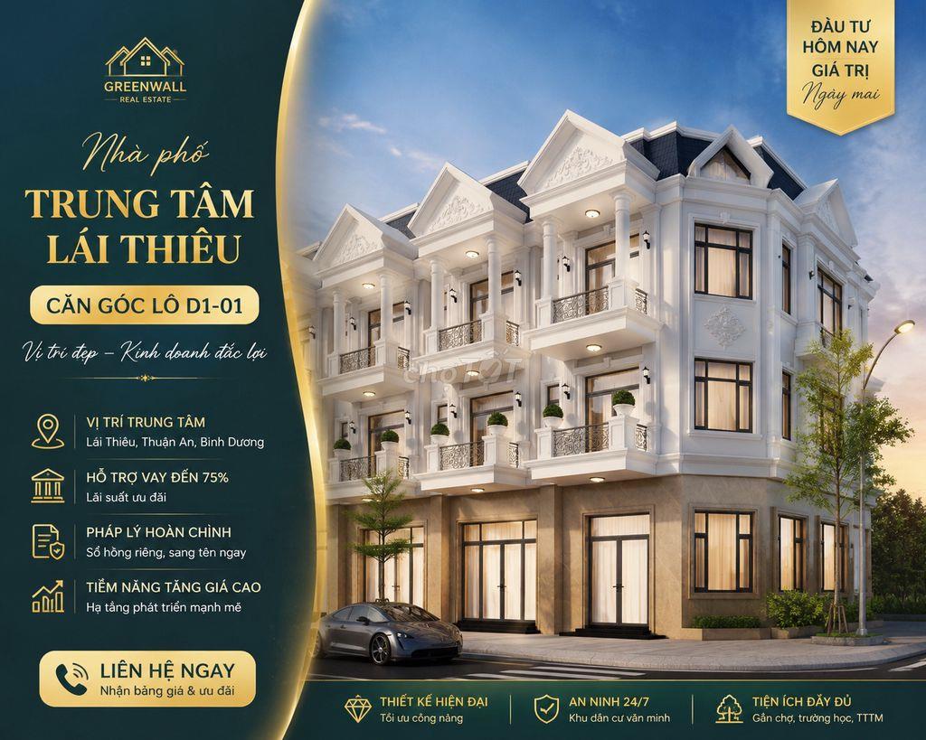 Bán Nhà phố MT đường lớn, 5x23,5m2, TT theo tiến độ, gía chỉ từ 6,2 tỷ