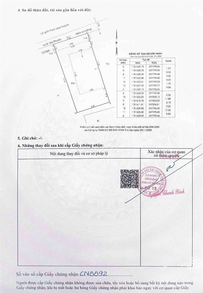bán 200m thổ cư sổ riêng gần song hành ql50 đường đa phước
