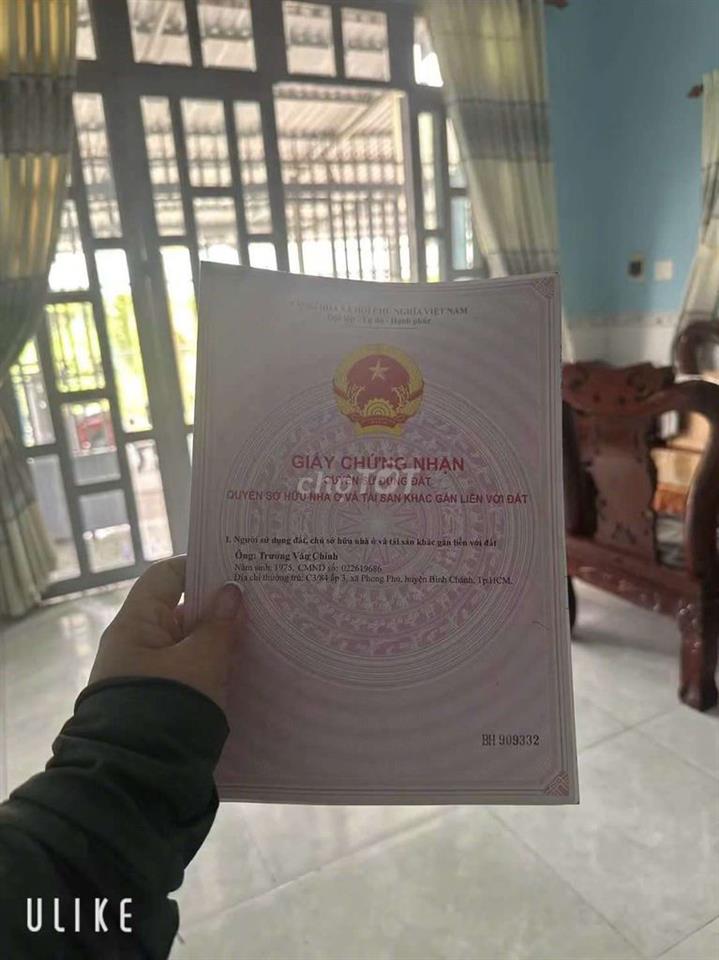 bán nhà 218m2 sổ hồng đường tân liêm xã Phong Phú 