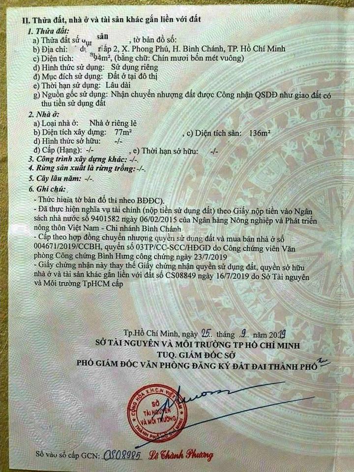 Bán nhà sổ hồng riêng hoàn công