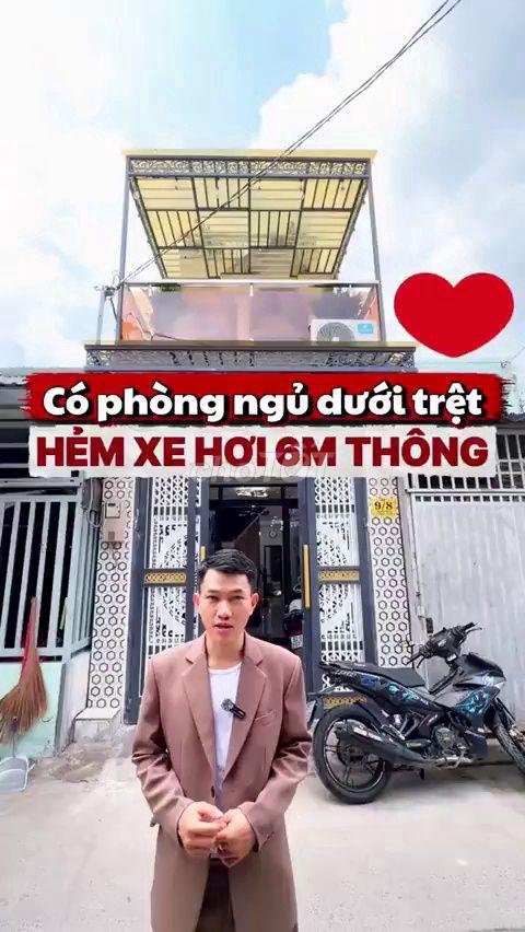 Bán Nhà Hẻm Xe Hơi 3x18m 1 Trệt 1 Lầu Sân thượng