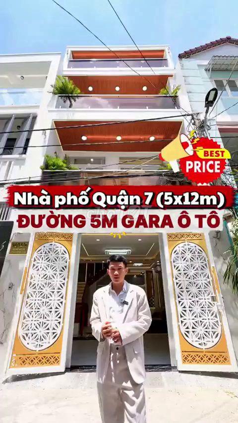Nhà Phố Quận 7 Có Gara 5x12m - Giá 9.99 Tỷ