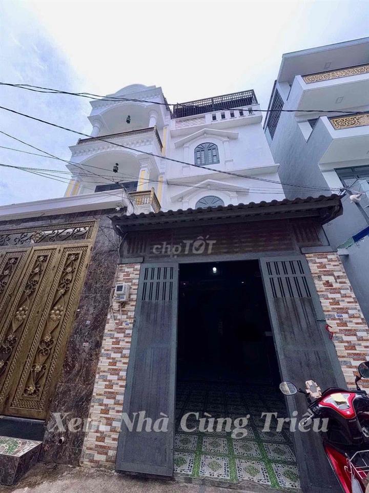 NHÀ BÌNH TÂN giá BÌNH CHÁNH - 4 TẦNG, Ngang 4 Dài 11m, 3PN 3WC & Sân T