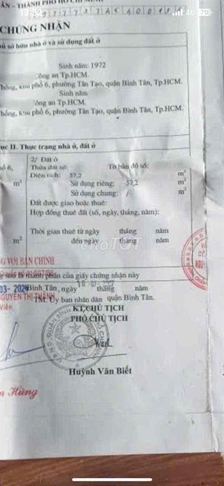 BÁN NHÀ - 2.6ty - Lê Đình Cẩn - P.Tân Tạo