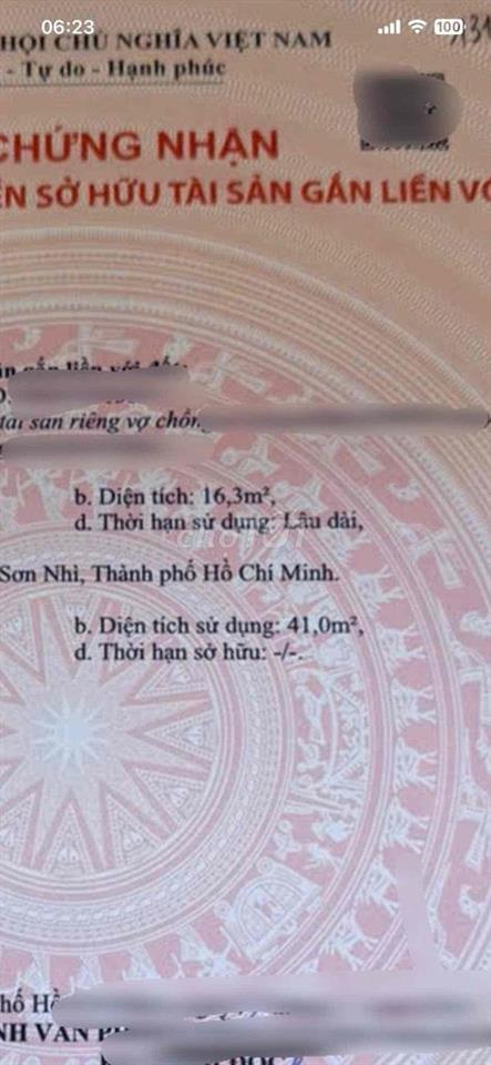 BÁN NHÀ TÂN PHÚ GẦN AEON 2.68 tỷ