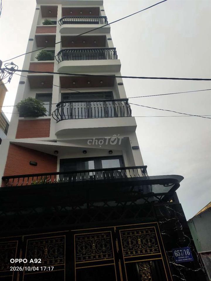 NHÀ NGAY ĐƯÓNG SỐ 5 KẾ AEON TÂN PHÚ  71M.  5TẦN CÓ THANG MÁY  500KG