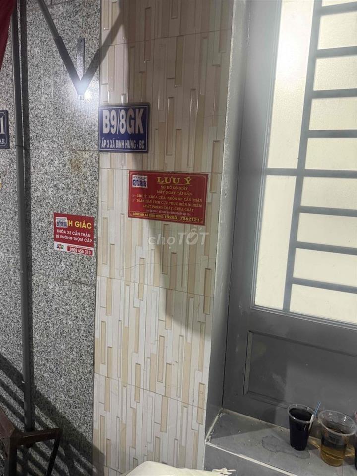 cho thuê nhà hẻm b9/7g bình hưng , cách ngã tư nguyễn văn linh 500m