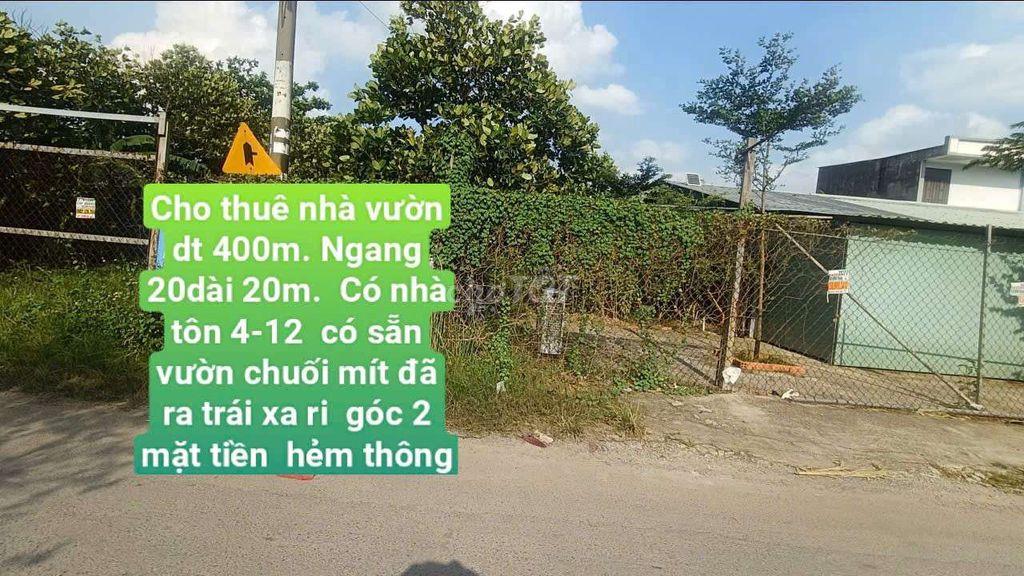 Nhà vườn 400m có vườn trái cây có nhà Mặt tiền Đường Ấp 6 xã Vĩnh Lộc