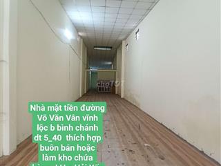 Cho Thuê Nhà Mặt Tiền4*50 ( 220 nở hậu )Đường Võ Văn Vân Vĩnh Lộc B