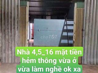Nhà 4,5*16mặt tiền cầu suối Vĩnh Lộc B bình chánh tphcm.