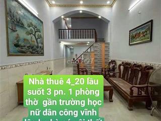 nhà  4*20 Nội Thất Lầu  4pn. Gần trường  Đường nữ dân công vĩnh lộc a