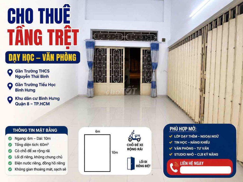 cho Thuê Tầng Trệt Dạy Học