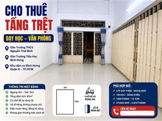 cho Thuê Tầng Trệt Dạy Học