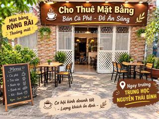 Cho Thuê Mặt Bằng Bán Cà Phê hoặc đồ ăn sáng mang đi