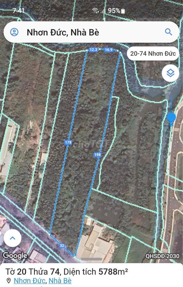 bán 5.798m đất mặt tiền Nguyễn bình giá 40 tỷ