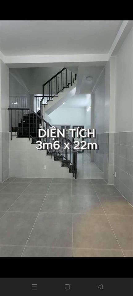 nhà mới xd 100% DT 3,6❌2️⃣2️⃣ trệt 2 lầu đúc BTCT, có Sân thượng,3️⃣pn to 