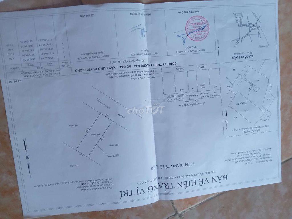 Bán lô đất (4×13,5) vĩnh Lộc B tp HCM