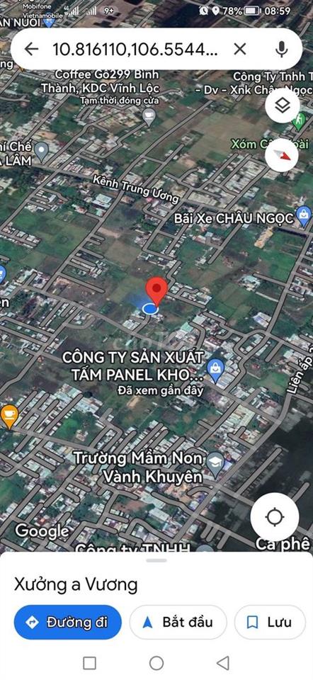chính chủ bán lô đất ấp 2 vĩnh lộc A cũ