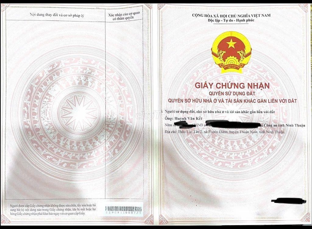 Thay đổi chổ ở nên cần bán gấp nhà chính chủ tại Cà Ná