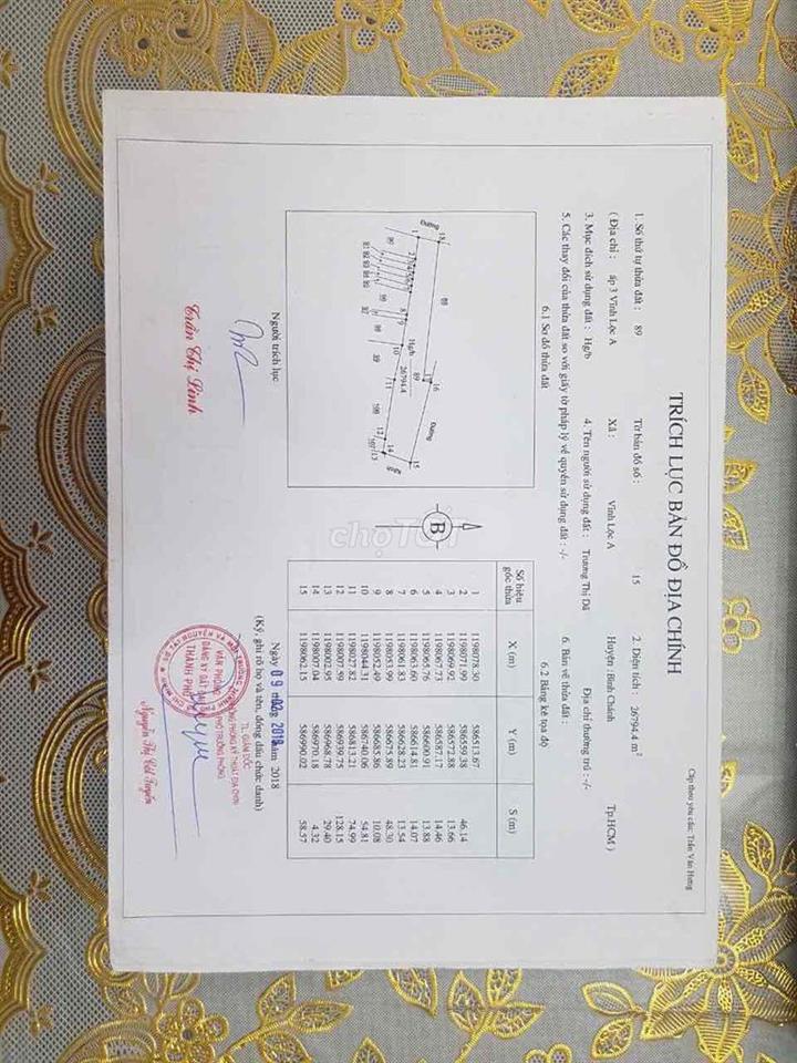 CẦN BÁN ĐẤT BÌNH CHÁNH