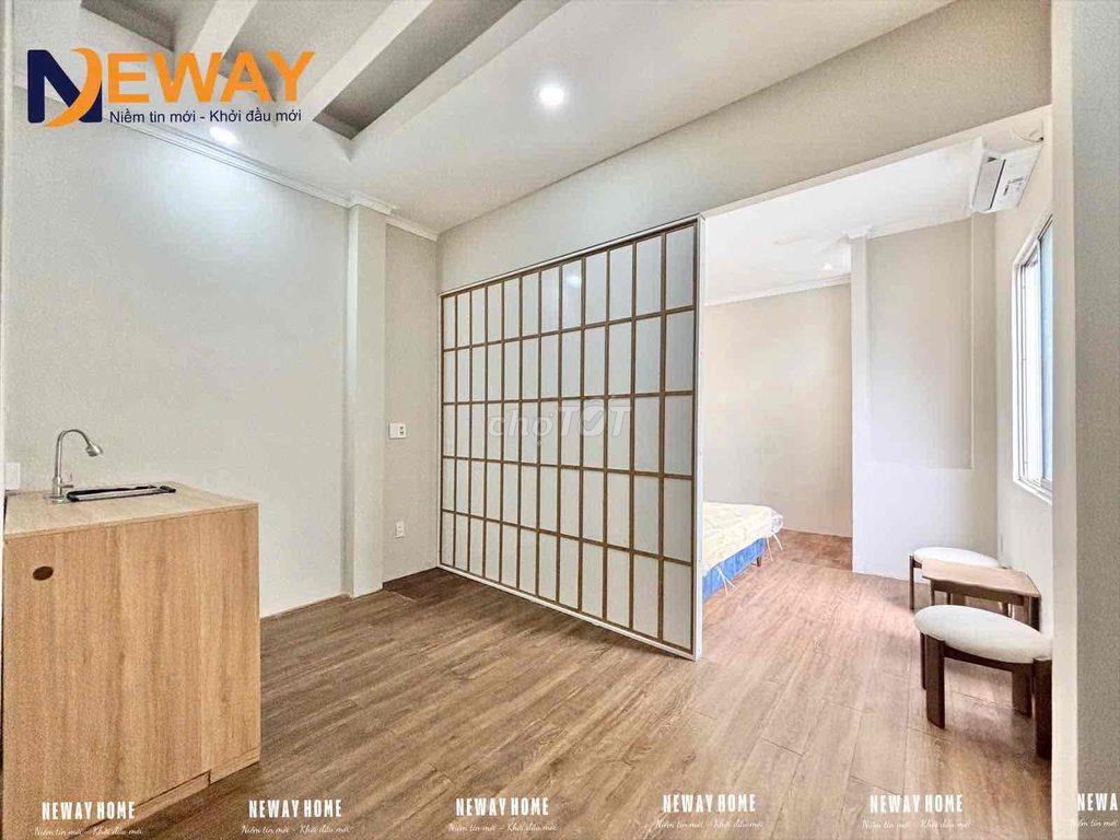 Khai trương nhà mới dạng 1PN tách bếp cửa sổ trời full nội thất