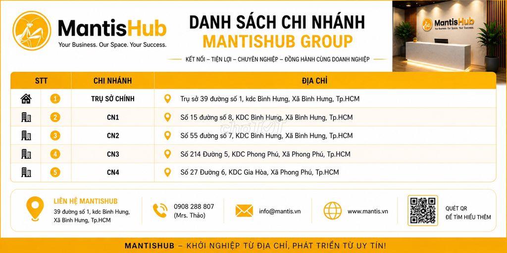 🏢 MANTISHUB – VĂN PHÒNG ẢO CHUYÊN NGHIỆP CHO DOANH NGHIỆP