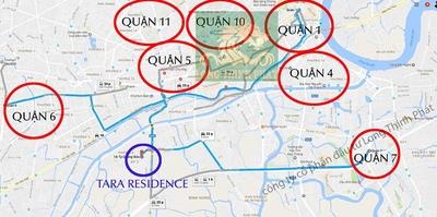 Căn hộ Tara Residence, mặt tiền đường Tạ Quang Bửu, Q8, 91m2, 3PN, 14t