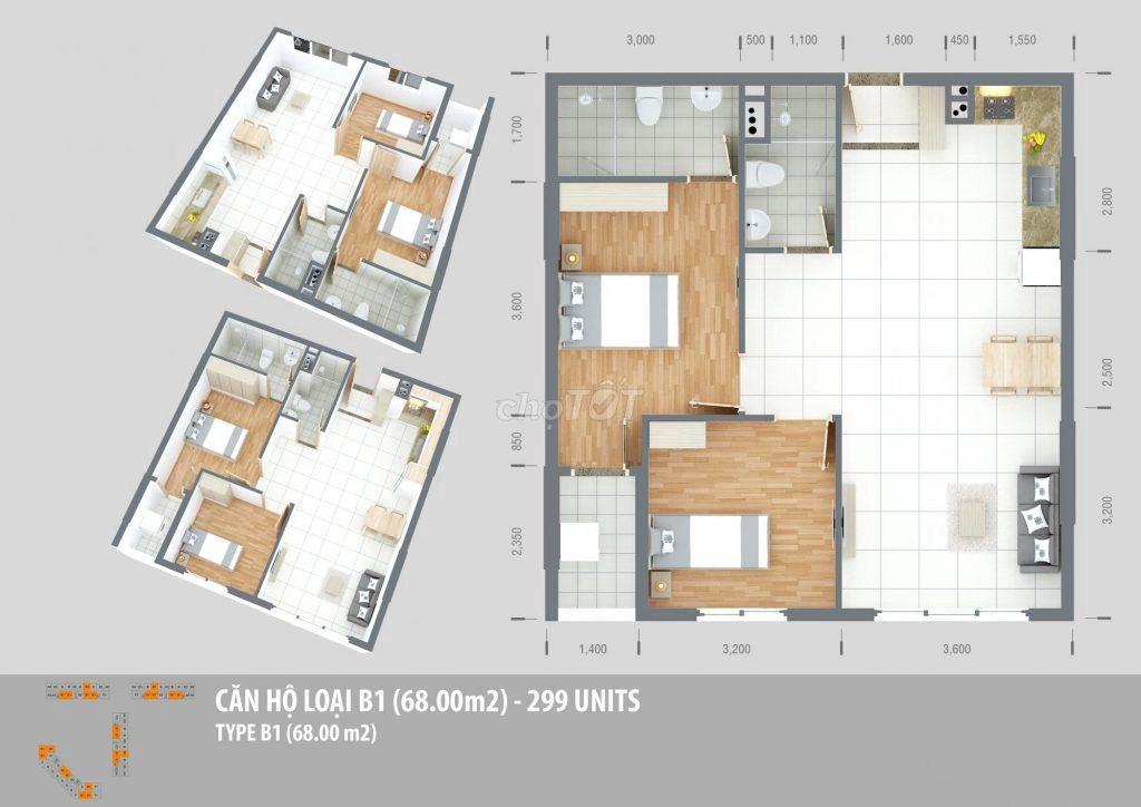 Cho thuê căn hộ Green Town Bình Tân 68m/ 2pn2wc/ 8tr Full nội thâts