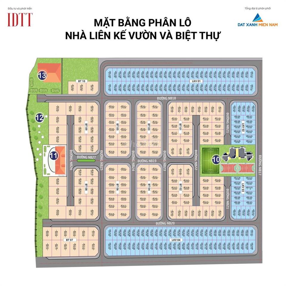 Đất nền Khu dân cư TTHC mới Thủ Thừa, xây dựng tự do, sổ hồng riêng
