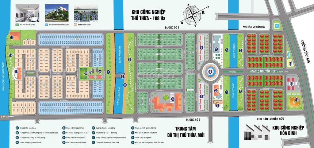 Đất nền Khu dân cư TTHC mới Thủ Thừa, xây dựng tự do, sổ hồng riêng