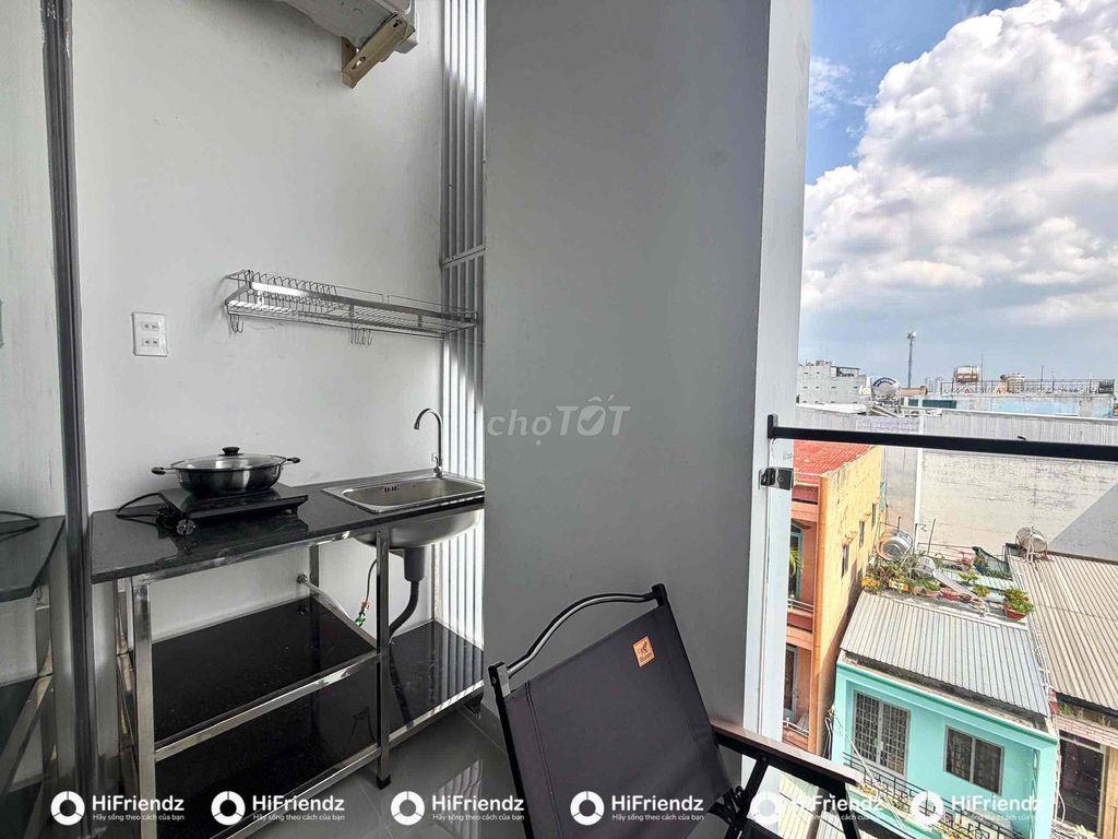 CHO THUÊ STUDIO BAN CÔNG TÁCH BẾP FULL NỘI THẤT | CHỈ TÍNH ĐIỆN NƯỚC