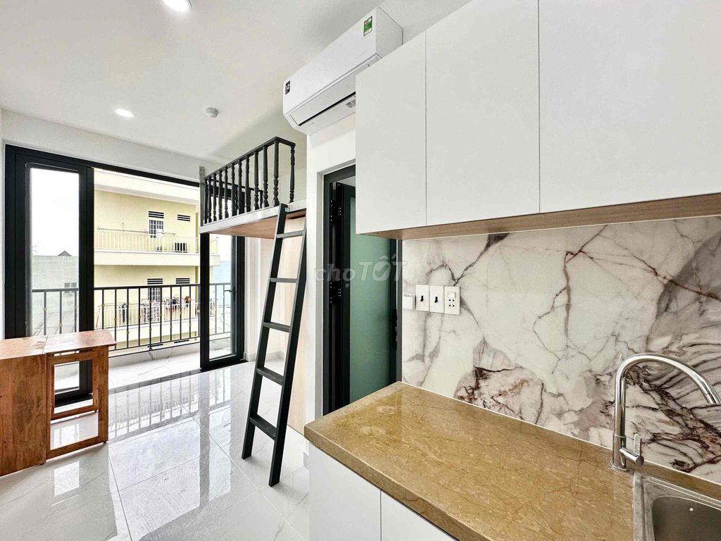 CHO THUÊ PHÒNG GÁC CÓ BAN CÔNG THOÁNG | FULL NỘI THẤT CÓ THANG MÁY